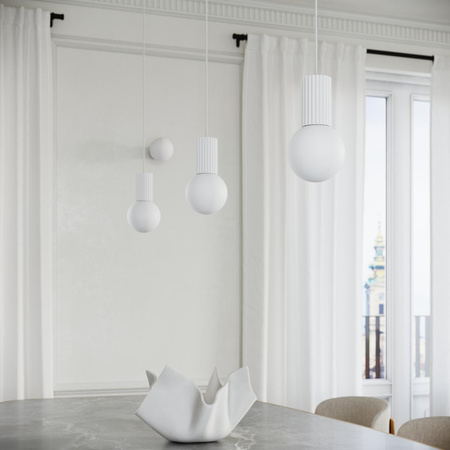 Tisch Tischlampe G9 Rund Weiß Modern Matt Halo Sollux