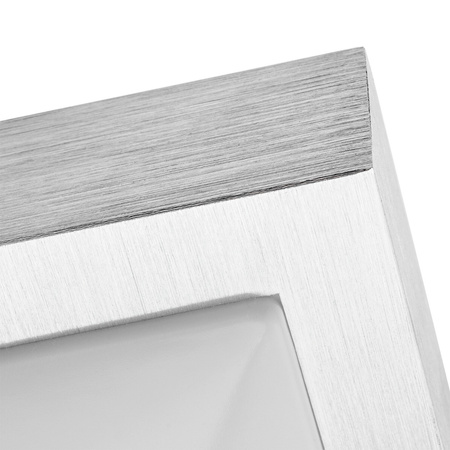 LED Deckenaufbauleuchten Deckenleuchte 2x E27 mit Mikrowellensensor SOLEN quadratisch silber