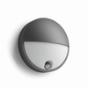 LED-Gartenwandleuchte CAPRICORN IR 6W 2700K IP44 Rund mit Bewegungssensor Anthrazit PHILIPS
