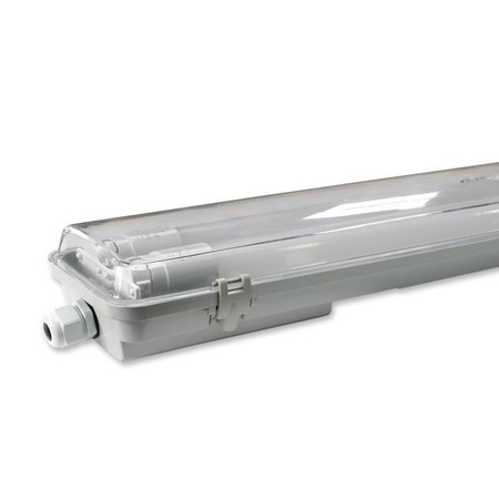 Schlagwettergeschützte Leuchte 120cm 2xT8 G13 IP65 + LED-Leuchtstoffröhren 18W 4000K Neutral Masterled
