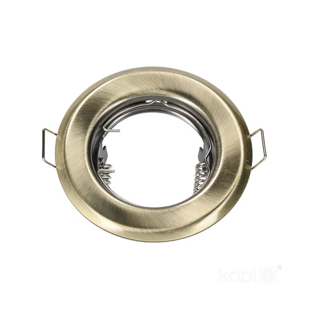 Flush-mounted GU10 Halogen Einbaustrahler Mesh Patina Rund Kobi