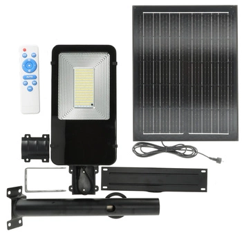 Solar LED Industriestraßenleuchte 11W 1100lm 4000K Neutral mit Dämmerungssensor IP54 Schwarz Solit Kobi