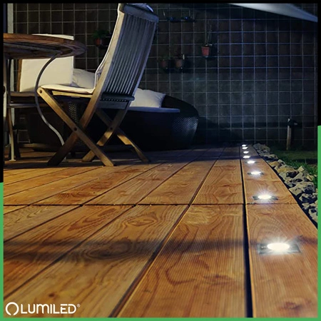 Boden-Einbauleuchte GU10, Bodenstrahler IP65 IK09 Quadratisch CATIO 2 LUMILED