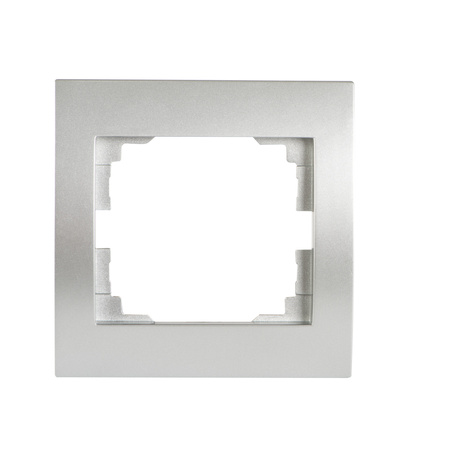 Horizontaler Einzelrahmen für LOGI-Steckdose silber KANLUX