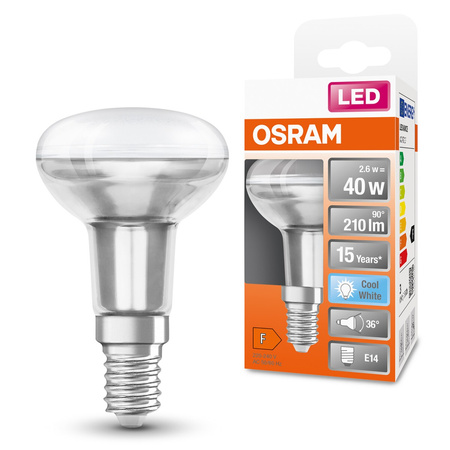 LED Lampe E14 R80 2.6W = 40W 210lm 4000lm Neutral 36° OSRAM Star