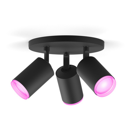 Philips HUE Weiß und Farbe Ambiance Fugato Lampe 3x4.2W Bluetooth Zigbee