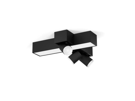 LED-Reflektor-Deckenleuchte 37.6W 2960lm IP20 Weiß und Farbe Ambiance RGB + TW Schwarz Smart SMART Zigbee Bluetooth Centris Philips HUE