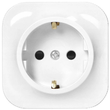 Aufputz-Einzelsteckdose Schuko 2P+Z Weiß TODO ORNO