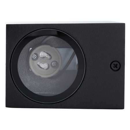 Wandleuchte Außen GU10, Garten-Wandleuchte Schwarz Quadratisch ALLIUM LUMILED