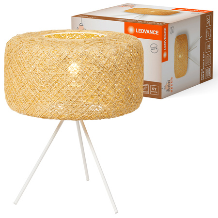 Tischlampe Schreibtisch Leuchte Stehend Dekorativ E27 Beige USB-C Dekor Ledvance