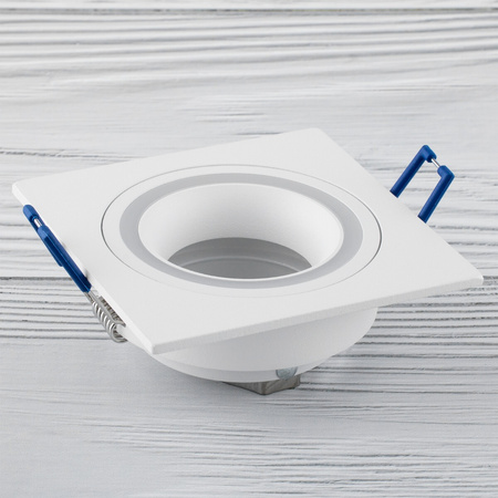 Einbaustrahler GU10, Einbauspot HALOGEN Quadrat Weiß CLARO LUMILED