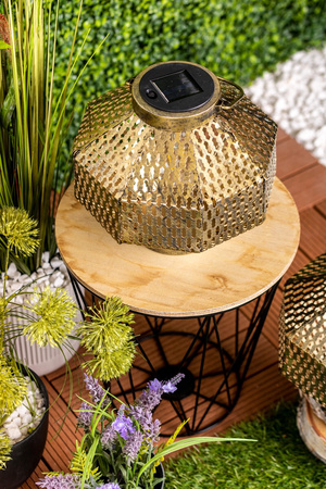 LED-Solarlampe Laterne Garten Glühfaden LATERNE hängend Metall Kupfer