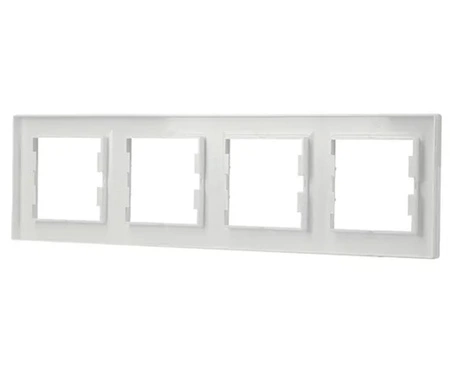 4-facher horizontaler Rahmen für die vierfache weiße Asphora-Steckdose