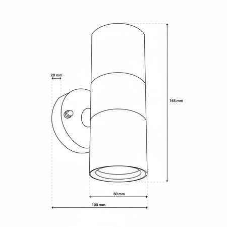 Wandleuchte Außen GU10, Garten-Wandleuchte IP44 nach oben und unten Schwarz ZINNA LUMILED