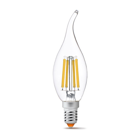 E14 C35 LED Lampen 6W = 60W 806lm 4000K Neutral Filament 360° VIDEX