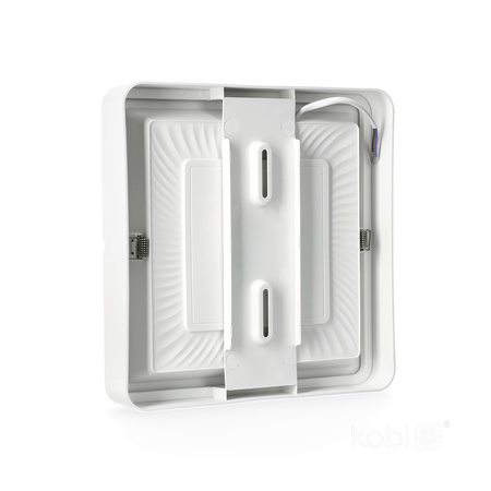 LED-Deckenleuchte Aufbaumontage 18W 1800lm 4000lm Neutral 120° Weiß IP40 IK03 Sigaro Kobi