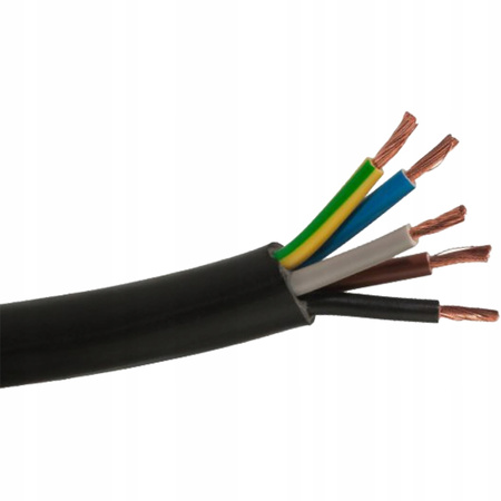 Drahtkabel OW H05RR-F 300/500V 5x2,5mm Schwarz 1m ELEKTROKABEL