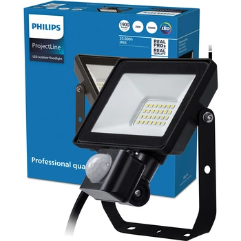LED Fluter 20W 1900lm 4000K IP65 Schwarz mit Bewegungs- und Dämmerungssensor ProjectLine Fluter PHILIPS