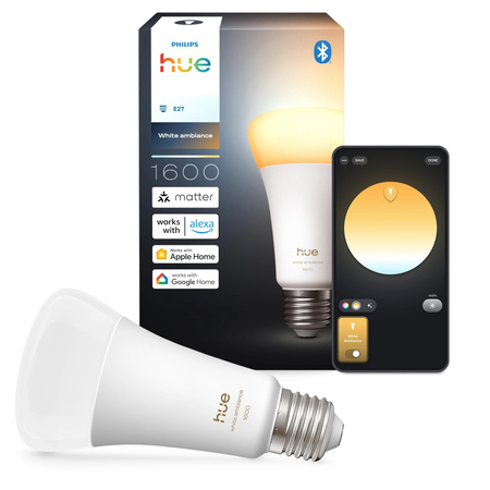 LED-Lampe E27 A67 11.8W = 100W 1600lm 1800-20000K CCT SMART Smart Bluetooth ZigBee Weißes Ambiente Philips HUE