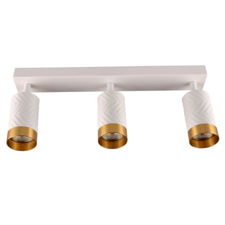 LED Decken-/Wandleuchte Lichtband 3 x GU10 ARRAS Weiß GOLDLUX (Polux)