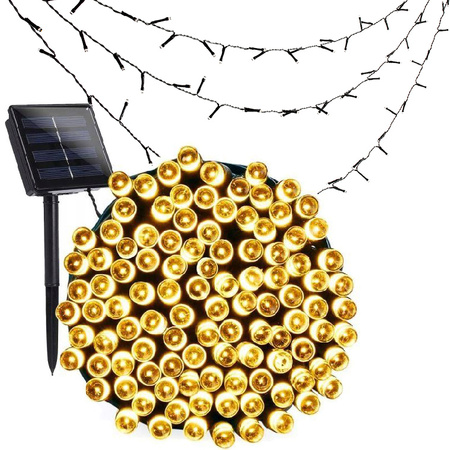 SOLAR GIRLANDE dekorativer Garten SHINE 100 LED 3000K warm GOLDLUX (Polux)