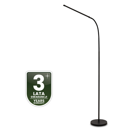 LED 14W CCT Dimmbare Stehlampe mit Höhenverstellung LONGA 2 Schwarz LUMILED