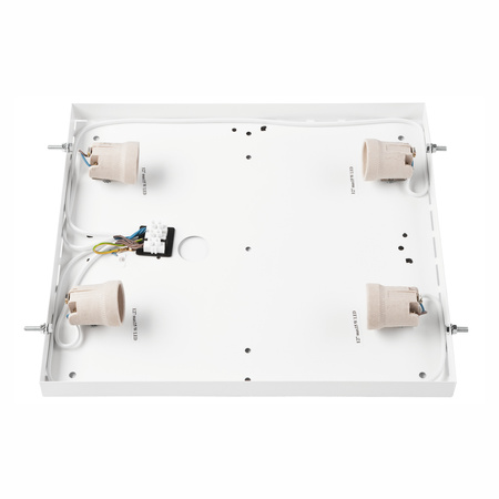 Plafond LED-Deckenleuchte SANTIAGO 4xE27 Quadratisch Eiche LD-PD-9.5 Lamkur