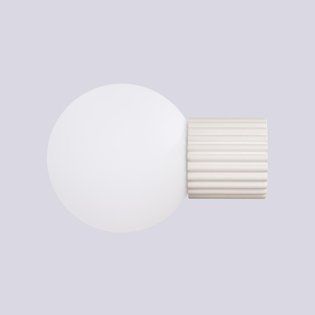 Badezimmer Wandleuchte G9 Rund Beige Modern Matt IP44 Halo Sollux