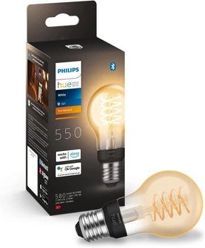 LED-Lampe E27 A60 7W 2100K Warm Filament PHILIPS HUE Weiß Bluetooth Zigbee