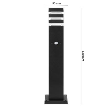 Gartenmast Außenlampe Stehend E27 LED Bewegungsmelder