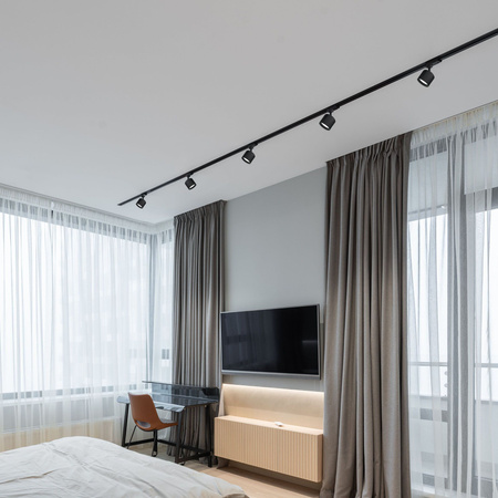 Scheinwerfer für Stromschiene GX53 Schwarz Videx