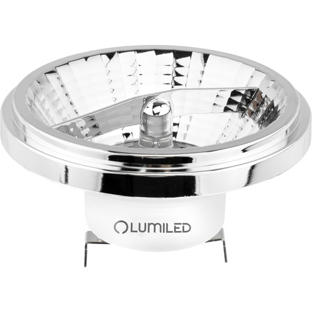 LED Lampen G53 AR111 10W = 75W 1055lm 3000K Warm 24° 12V AC/DC Silber LUMILED