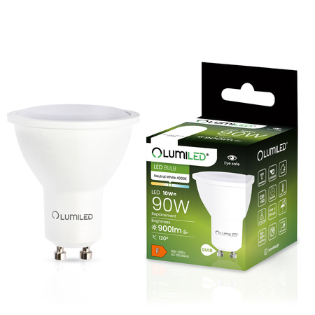 LED Lampen GU10, Glühbirne 10W = 90W 900lm 120° 4000K neutral LUMILED