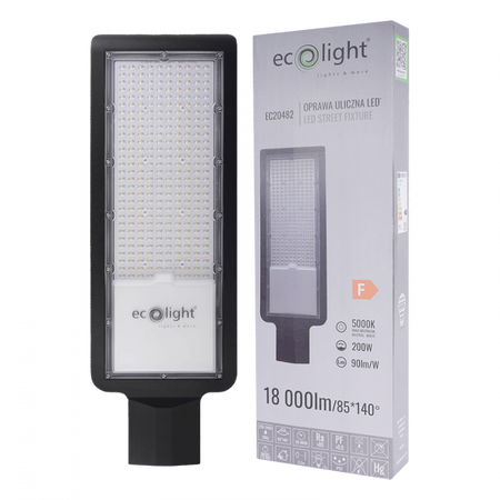 LED-Straßenleuchte 200W 18000lm 5000K kaltweiß IP65 ECONOMY Ecolight