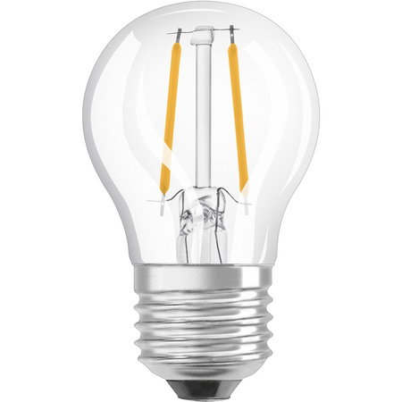 LED-Lampe E27 P45 CL 4.8W = 40W 470lm 2700K Warm 320° Glühfaden Dimmbar OSRAM SUPER STAR