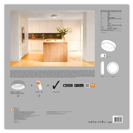 LED Deckenleuchte ORBIS Zylinder 24W 2800lm warm-kalt 45cm SMART+ WiFi LEDVANCE