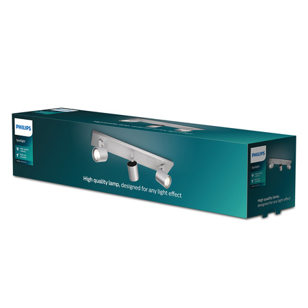 LED RUNNER Deckenleuchte 3x GU10 Reflektor bewegliche Leuchte Aluminium PHILIPS