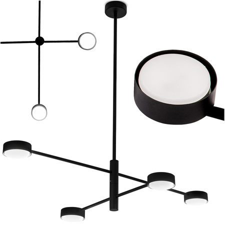 LED Pendelleuchte 4x GX53 Wall Schwarz OVILO LUMILED