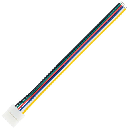 LED-Streifenstecker 6PIN RGB+CCT 1-seitig aufschnappbar mit 12mm Kabel