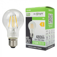 LED-Lampe A60 E27 4W 480lm 2700K Warm FILAMENT Ecolight