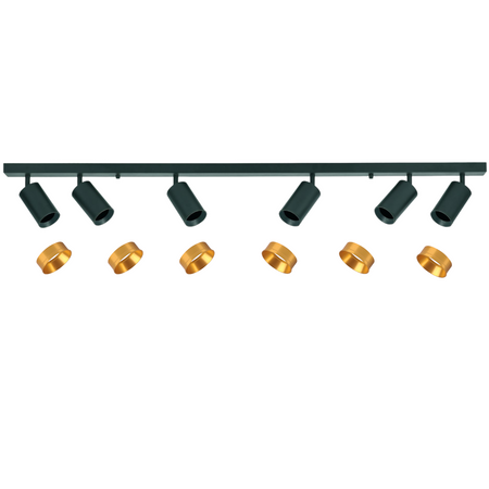 Streifenleuchte Decken- und Wandleuchte LED 6 xGU10 MARIBEL Schwarz GOLDLUX (Polux)