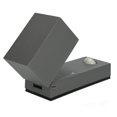 LED-Gartenleuchte QUAZAR 15 LxGU10 IP44 KOBI Grauer Sensor