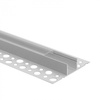 Aluminium LED-Profil für Gipskartonplatten REGIPS Fliesenunterprofil Weiß 1m mit transparentem Diffusor für LED-Streifen + Endkappen GN Ecolight Serie