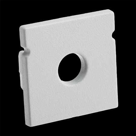 Endkappe für Aufputzprofil KM38 mit Loch Kunststoff, Grau LUMILED