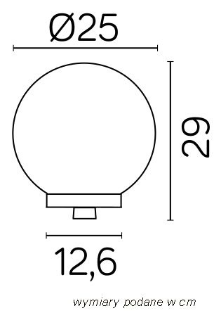 Außengartenlampe LED Kugel Classic G 250 Z 35 E27 29cm Su-Ma