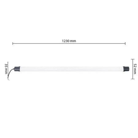 LED-Langfeldleuchte 36W 3820lm 4000K Neutral 120° Schwarz IP65 Masterled