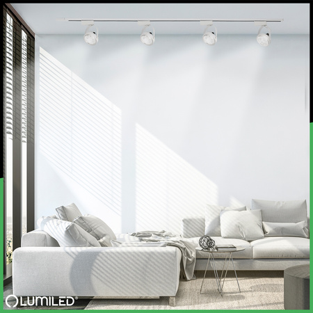 1-Phasen Strahler GU10, AR111 Schieneinstrahler Weiß VICTUS LUMILED