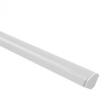 LED-Eckprofil aus Aluminium Aufputz Weiß 1m mit milchigem Lampenschirm für LED-Streifen + Kappen Ecolight R-Serie