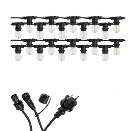 Lichterkette für den Außenbereich Gartengirlande 20 m 20 xE27 LED 1,3 W