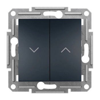 Rollladenschalter ohne Rahmen doppelt Asfora IP20 Anthrazit